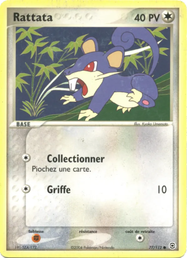 Rattata, EX Rouge Feu & Vert Feuille 77