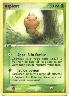 Aspicot, EX Rouge Feu & Vert Feuille 86