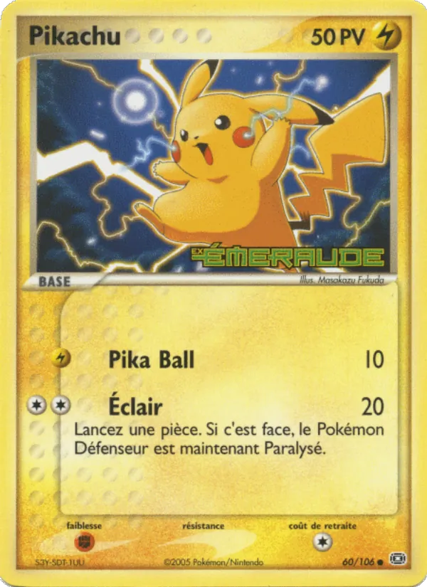 Pikachu, EX Émeraude 60