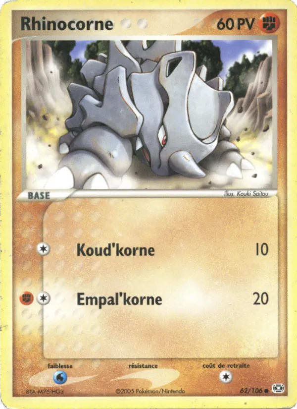 Rhinocorne, EX Émeraude 62