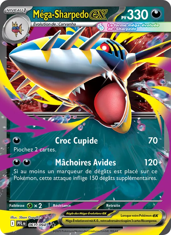 Méga-Sharpedo-ex, Flammes Fantasmagoriques 061