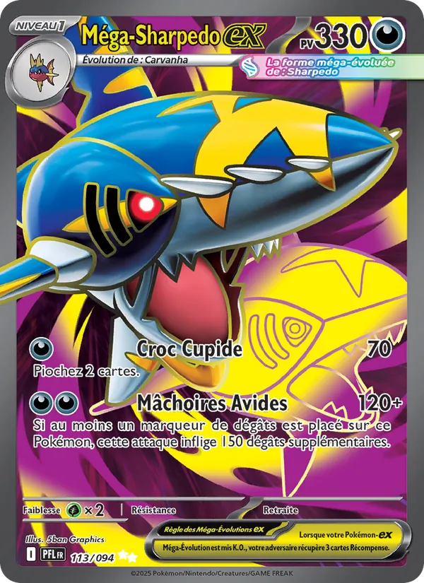 Méga-Sharpedo-ex, Flammes Fantasmagoriques 113