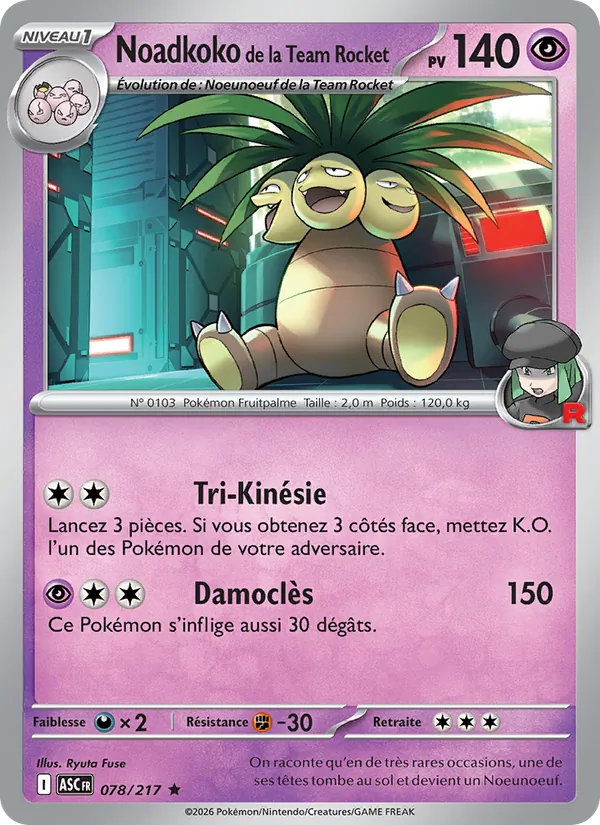 Noadkoko de la Team Rocket, Héros Transcendants 078