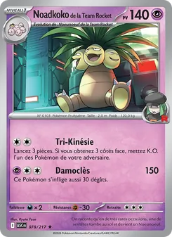 Noadkoko de la Team Rocket, Héros Transcendants 078