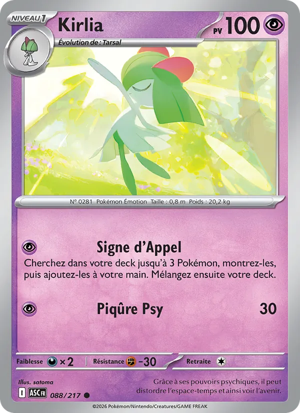 Kirlia, Héros Transcendants 088