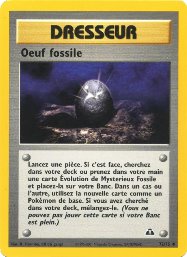 Oeuf fossile, Neo Discovery 72