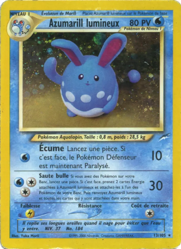 Azumarill lumineux, Neo Destiny 13