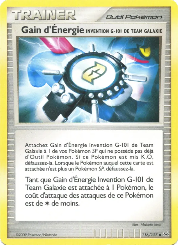Gain d'Énergie Invention G-101 de Team Galaxie, Platine 116
