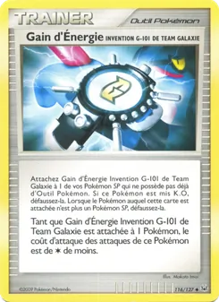 Gain d'Énergie Invention G-101 de Team Galaxie, Platine 116