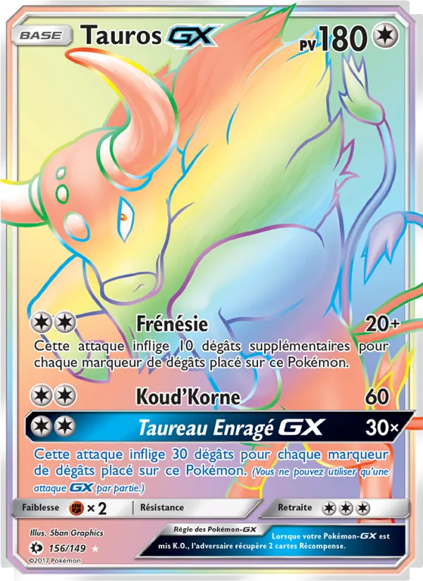 Tauros GX, Soleil et Lune 156