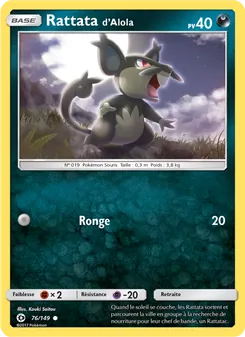 Rattata d’Alola, Soleil et Lune 76