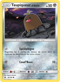 Taupiqueur d’Alola, Soleil et Lune 86
