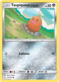 Taupiqueur d’Alola, Alliance Infaillible 121