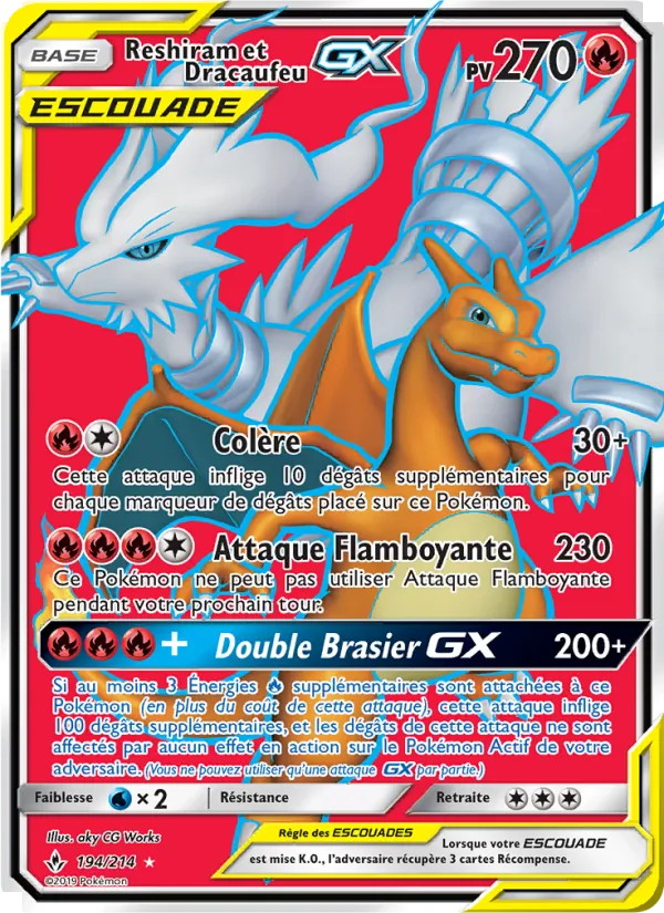 Reshiram et Dracaufeu GX, Alliance Infaillible 194