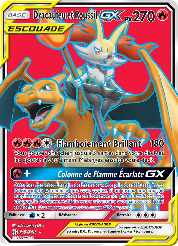 Dracaufeu et Roussil GX, Éclipse Cosmique 212