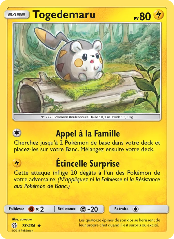 Togedemaru, Éclipse Cosmique 73