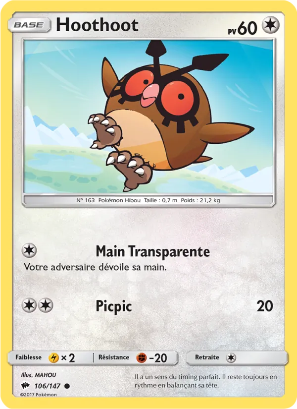 Hoothoot, Ombres Ardentes 106