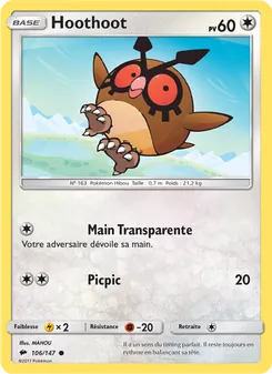 Hoothoot, Ombres Ardentes 106