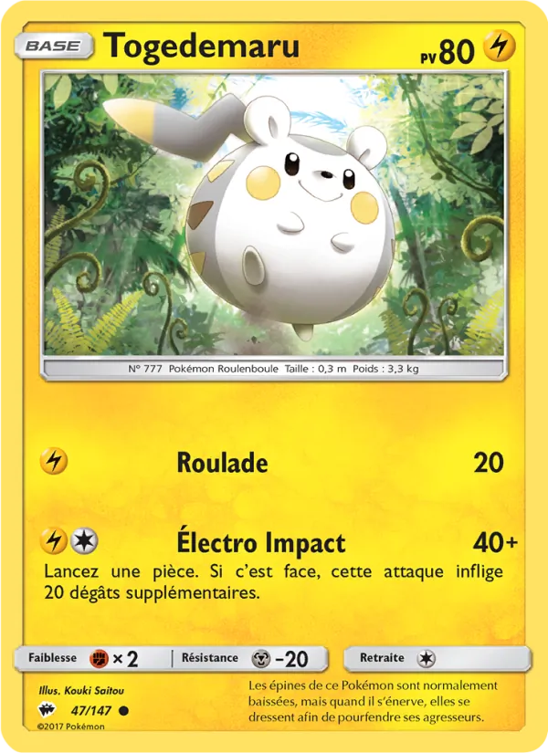 Togedemaru, Ombres Ardentes 47