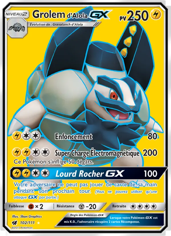 Grolem d’Alola GX, Invasion Carmin 102