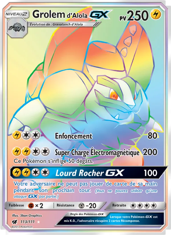 Grolem d’Alola GX, Invasion Carmin 113