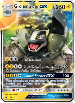 Grolem d’Alola GX, Invasion Carmin 34