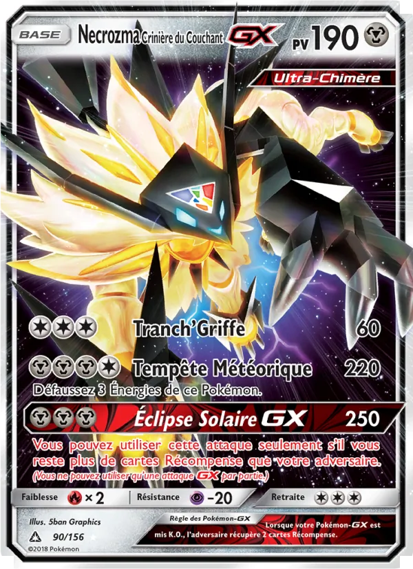 Necrozma Crinière du Couchant GX, Ultra-Prisme 90