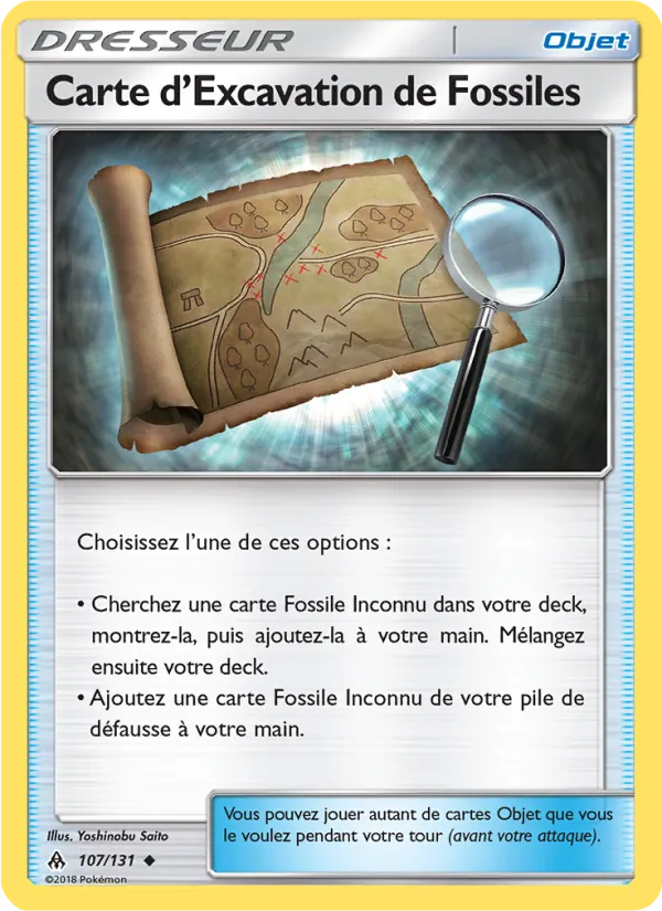 Carte d’Excavation de Fossiles, Lumière Interdite 107