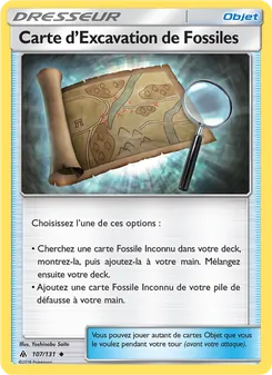 Carte d’Excavation de Fossiles, Lumière Interdite 107