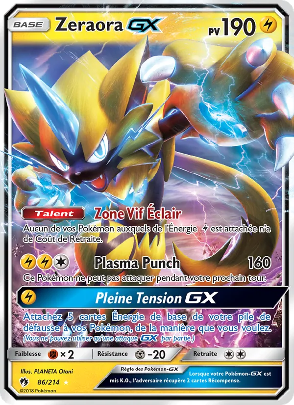 Zeraora GX, Tonnerre Perdu 86