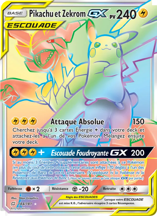 Pikachu et Zekrom GX, Duo de Choc 184