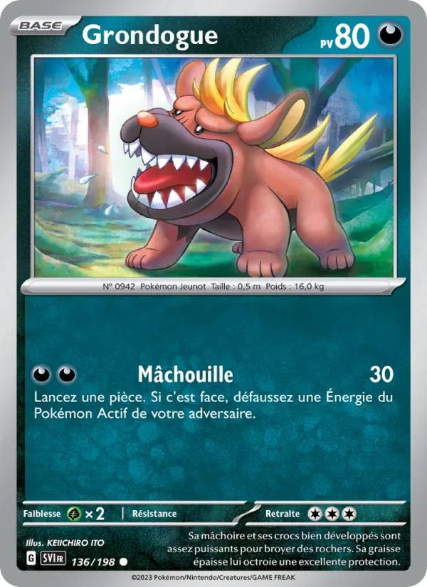 Grondogue, Écarlate et Violet 136