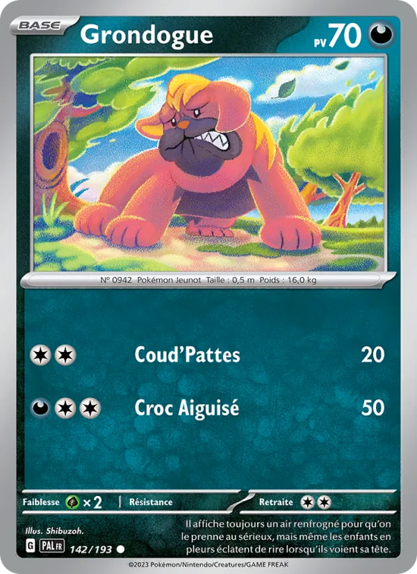 Grondogue, Évolutions à Paldea 142