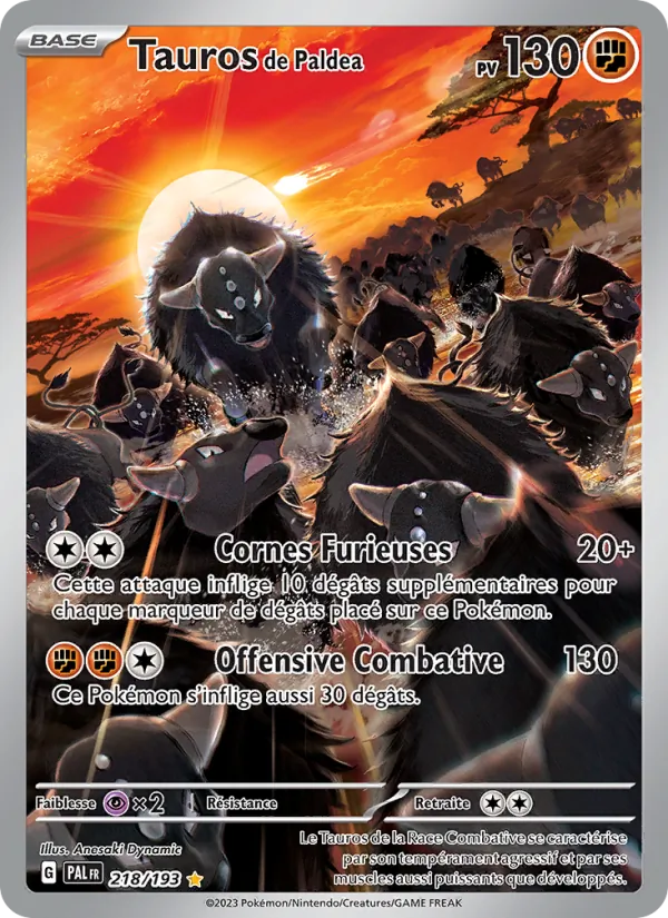 Tauros de Paldea, Évolutions à Paldea 218