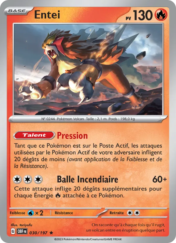 Entei, Flammes Obsidiennes 030