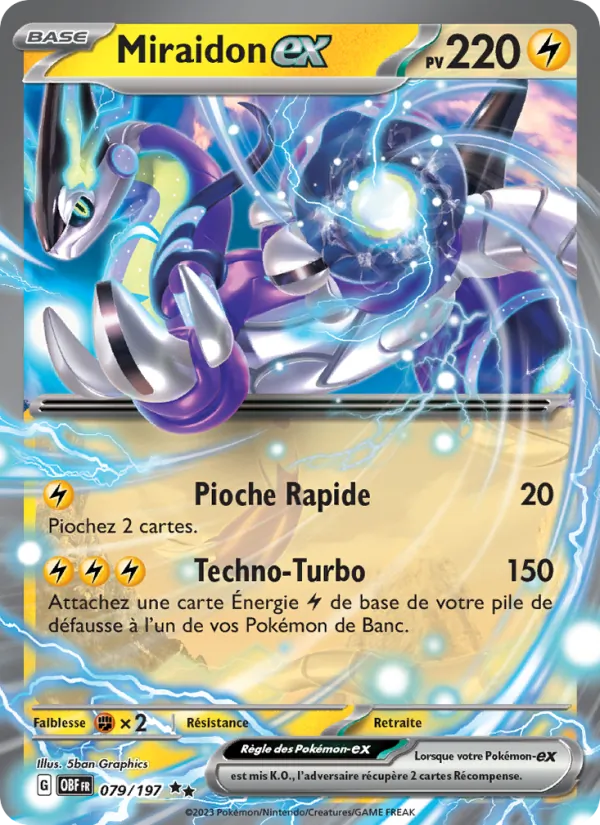 Miraidon-ex, Flammes Obsidiennes 079