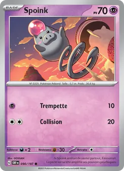 Spoink, Flammes Obsidiennes 090