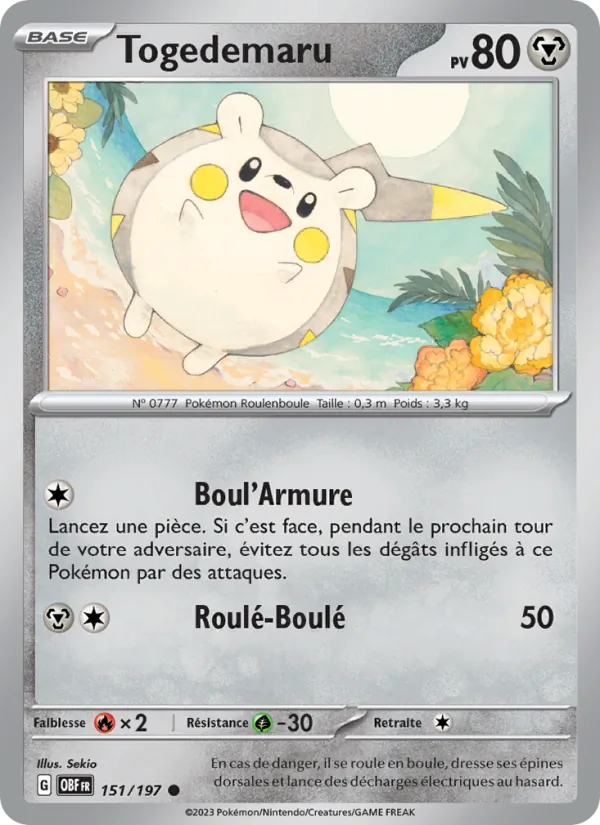 Togedemaru, Flammes Obsidiennes 151