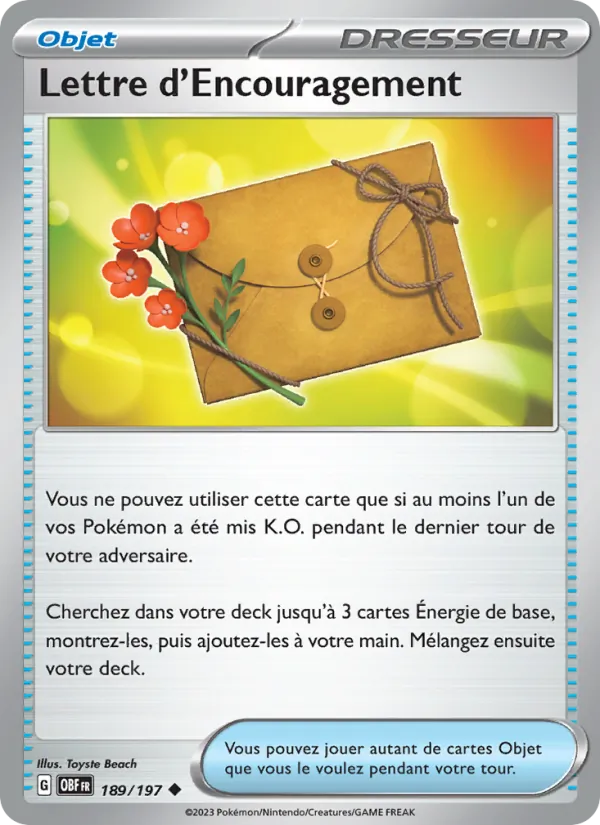 Lettre d'Encouragement, Flammes Obsidiennes 189