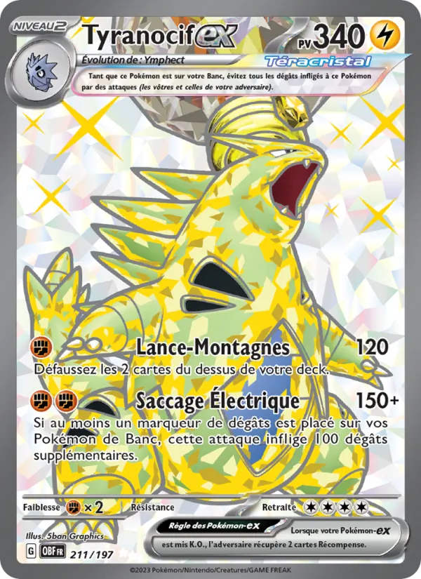 Tyranocif-ex, Flammes Obsidiennes 211