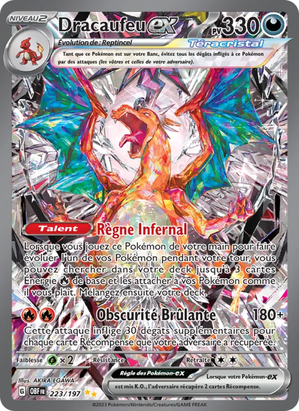 Dracaufeu-ex, Flammes Obsidiennes 223