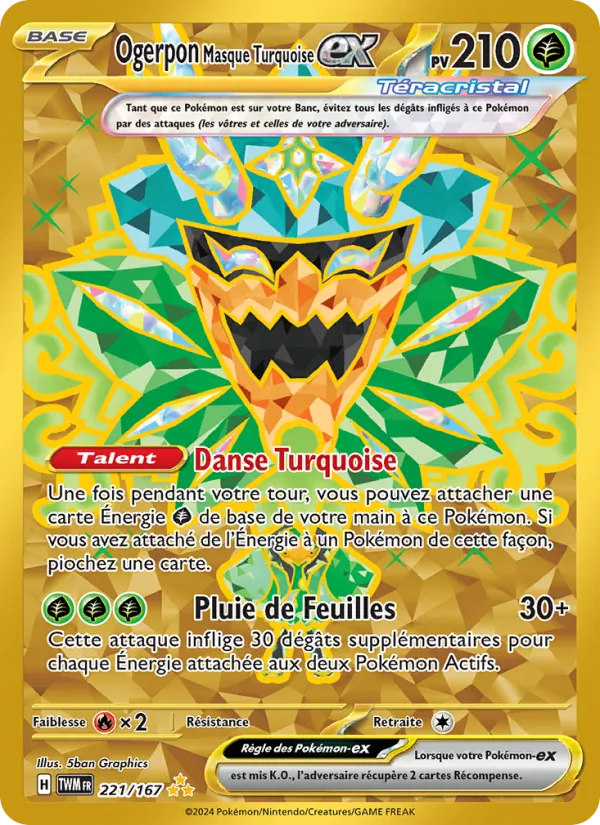 Ogerpon Masque Turquoise-ex, Mascarade Crépusculaire 221