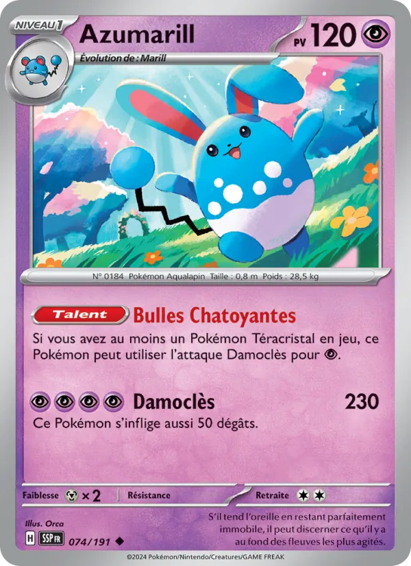Azumarill, Étincelles Déferlantes 074