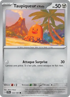 Taupiqueur d'Alola, Étincelles Déferlantes 122