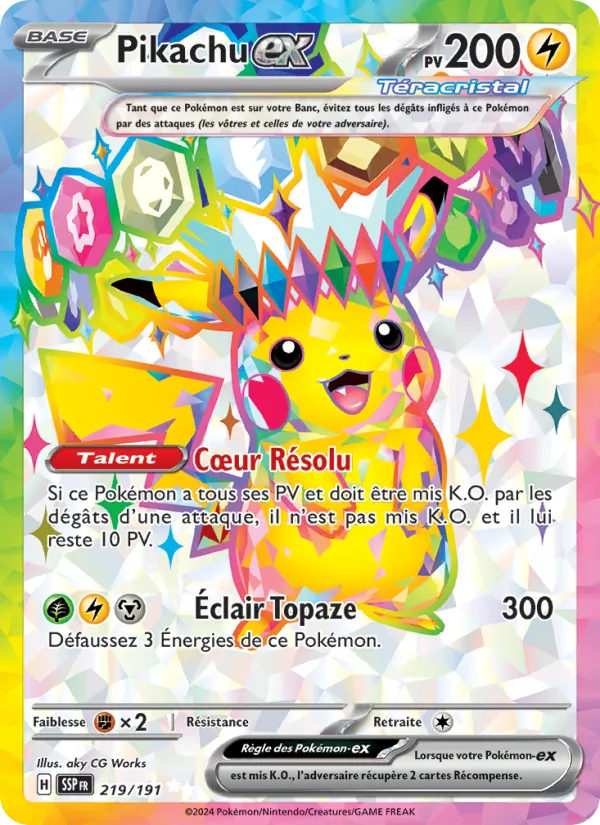 Pikachu-ex, Étincelles Déferlantes 219
