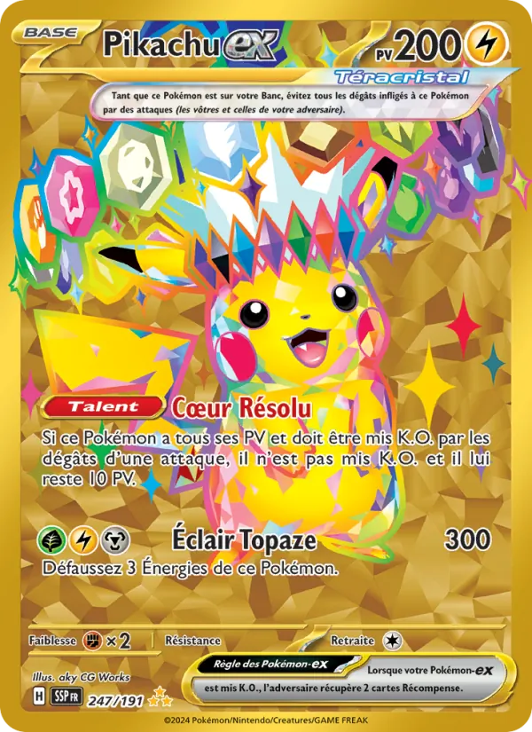 Pikachu-ex, Étincelles Déferlantes 247