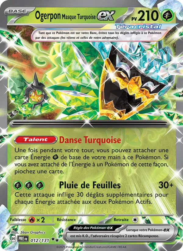 Ogerpon Masque Turquoise-ex, Évolutions Prismatiques 012