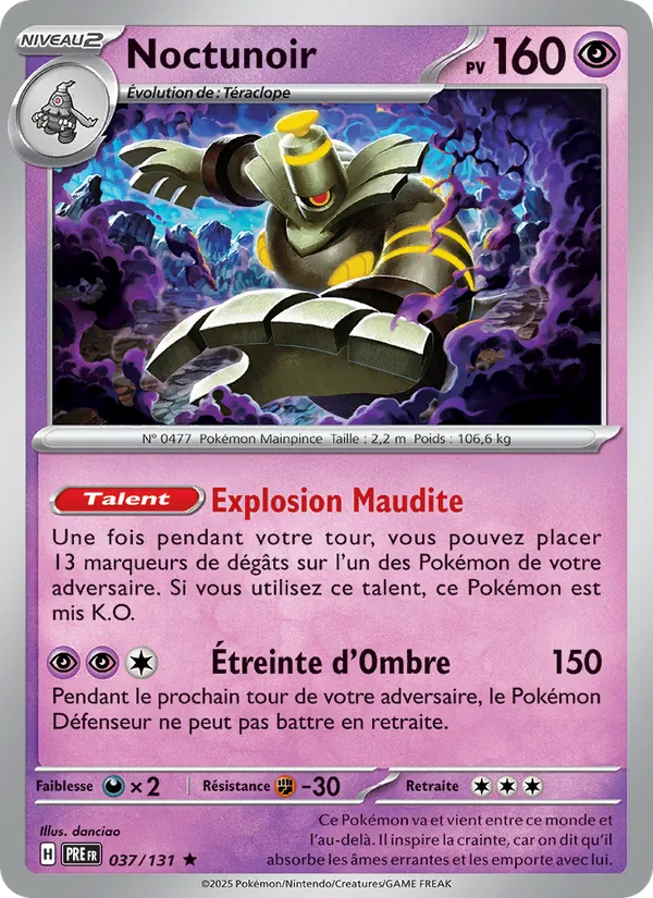 Noctunoir, Évolutions Prismatiques 037