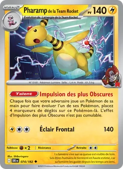Pharamp de la Team Rocket, Rivalités Destinées 074