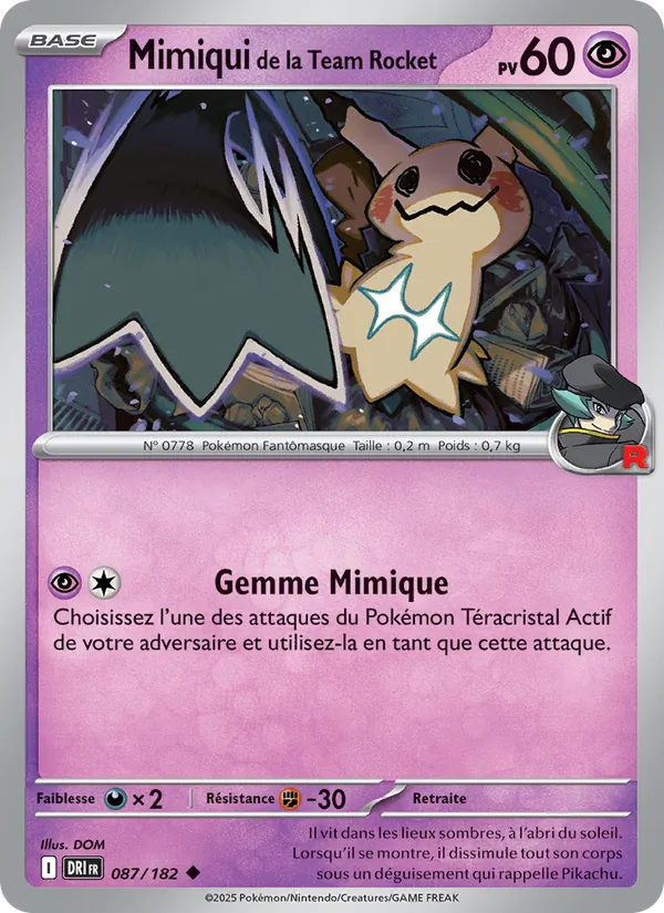 Mimiqui de la Team Rocket, Rivalités Destinées 087